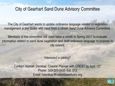 Sand Dune Advisory Committee 